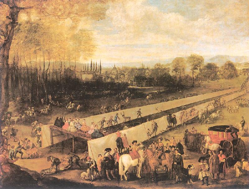 Mazo, Juan Bautista The Hunting Party at Aranjuez Sweden oil painting art